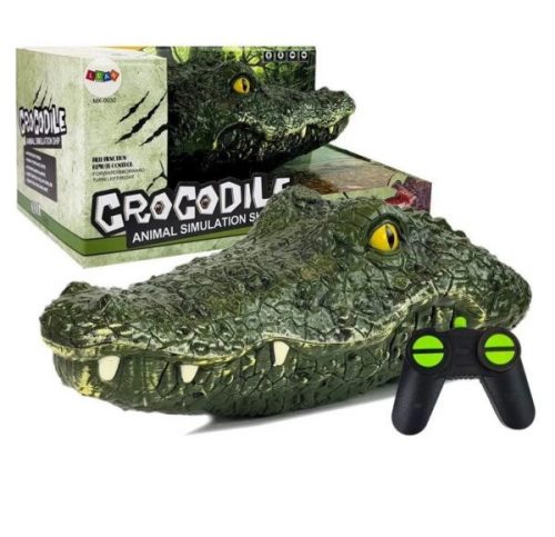 Távirányítós akkumulátoros krokodil játék – vízből kibukkanó élethű krokodilfej csínytevéshez