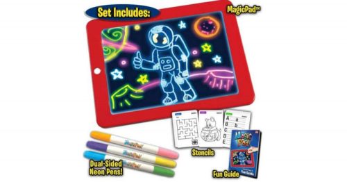 Magic Sketchpad készségfejlesztő, színes, világítós rajztábla