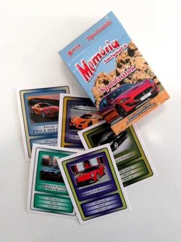Memóriafejlesztő kártya – sportautók