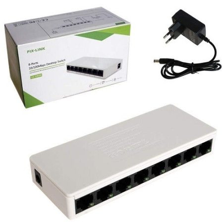 8 portos asztali hálózatmegosztó – Desktop Switch 10/100 Mbps