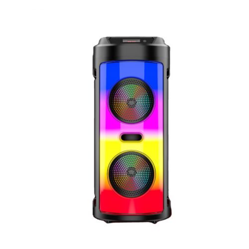 LED-es Bluetooth-os party hangszóró karaoke mikrofonnal és távirányítóval